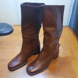 Naturalizer Define Coffee Bean Leather Boots, Size 6